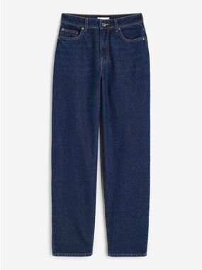 H&M Tapered Regular Jeans Dark Denim Blue Size 8